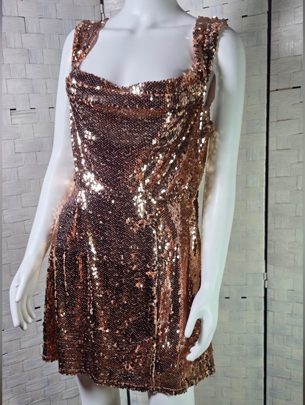 Blue Rain Francesca's Collections Sequin Mini Dress